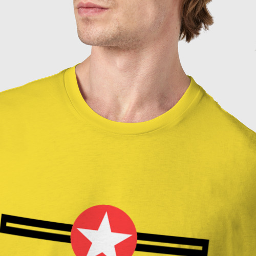 Мужская футболка хлопок Тёма решает все, цвет желтый - фото 6