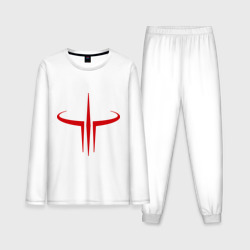Мужская пижама с лонгсливом хлопок Quake logo