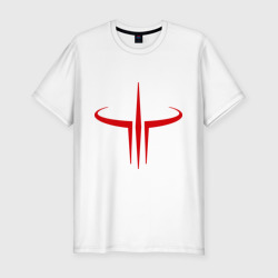 Quake logo – Мужская футболка хлопок Slim с принтом купить