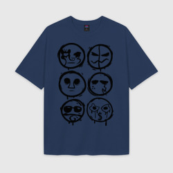 Мужская футболка Oversize хлопок texturе HU Mask one color