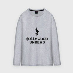 Мужской лонгслив oversize хлопок Hollywood Undead logo