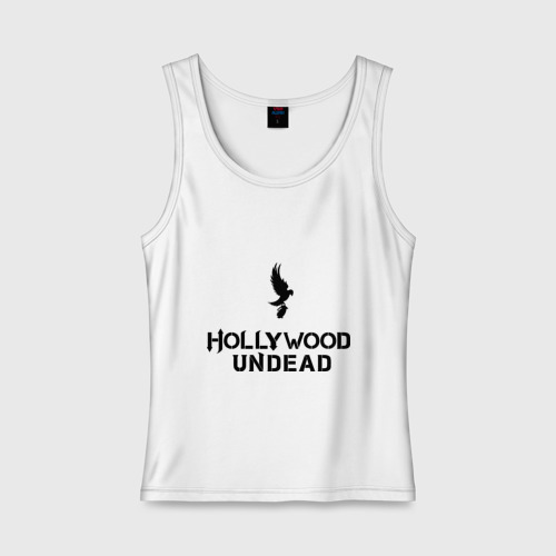 Женская майка хлопок Hollywood Undead logo, цвет белый