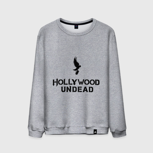 Мужской свитшот хлопок Hollywood Undead logo, цвет меланж