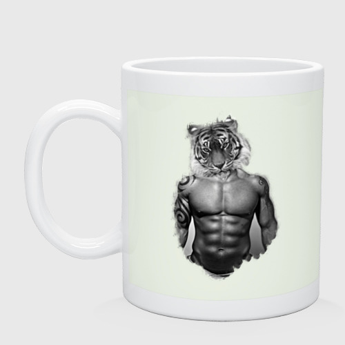 Кружка керамическая Tiger power, цвет фосфор