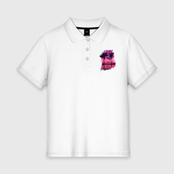 Женское поло хлопок Palm Relax