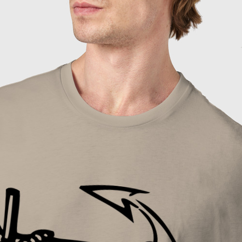 Мужская футболка хлопок Anchors, цвет миндальный - фото 6