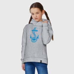 Детское худи Oversize хлопок Blue anchor - фото 2