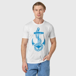 Мужская футболка хлопок Blue anchor - фото 2