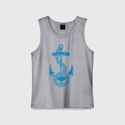Детская майка хлопок Blue anchor