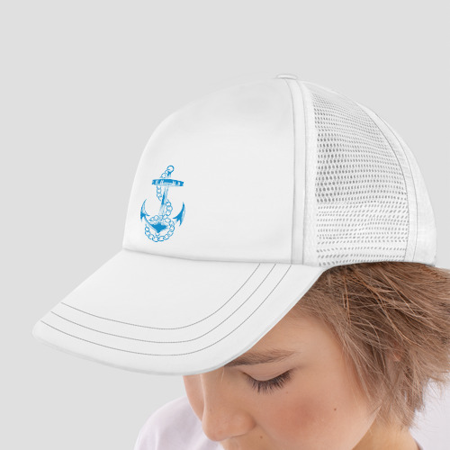 Детская кепка тракер Blue anchor, цвет белый - фото 4