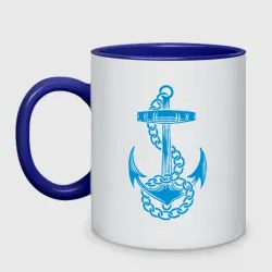 Кружка двухцветная Blue anchor