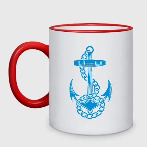 Кружка двухцветная Blue anchor