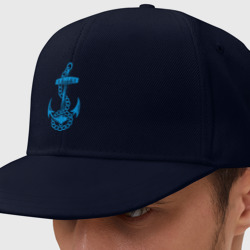 Кепка снепбек с прямым козырьком Blue anchor