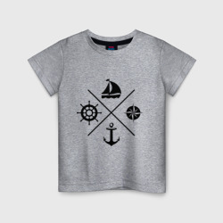 Детская футболка хлопок Sailor theme