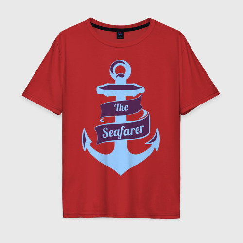 Мужская футболка хлопок Oversize The Seafarer, цвет красный