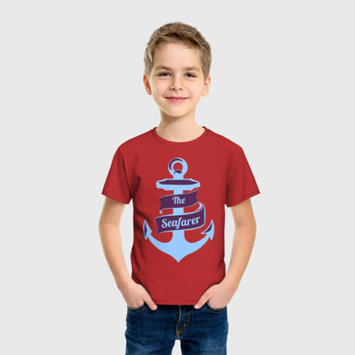 Детская футболка хлопок The Seafarer, цвет красный - фото 3