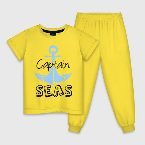 Детская пижама хлопок Captain seas, цвет желтый