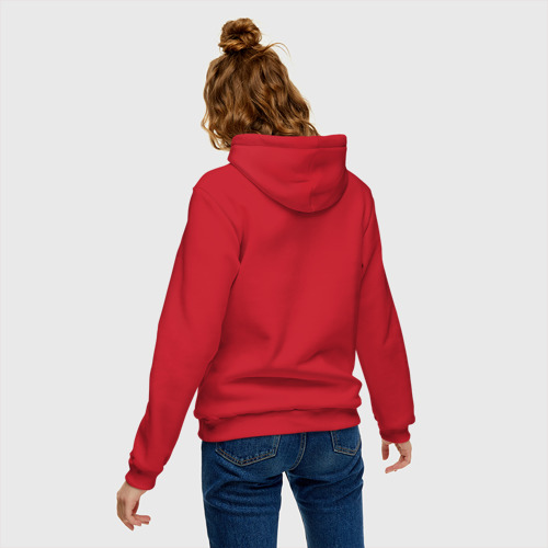 Женская толстовка хлопок Хаски в свитере, цвет красный - фото 4