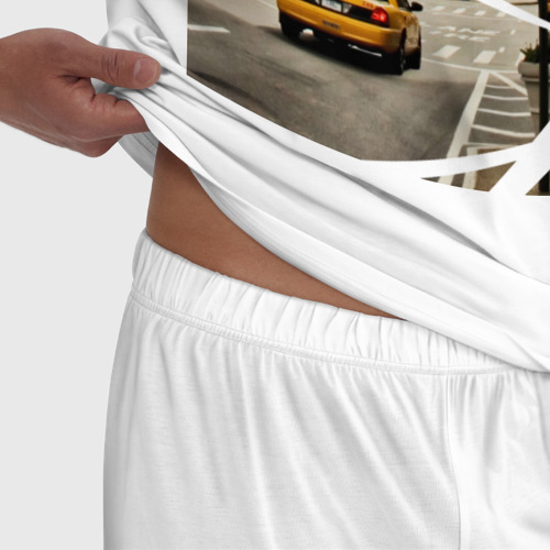 Мужская пижама хлопок Улицы NY, цвет белый - фото 6