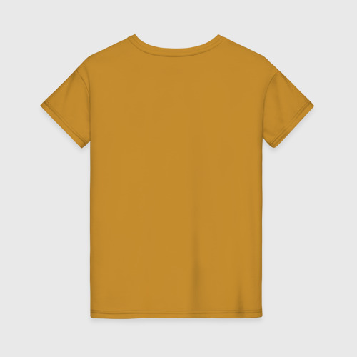 Женская футболка хлопок Саша решает все, цвет горчичный - фото 2