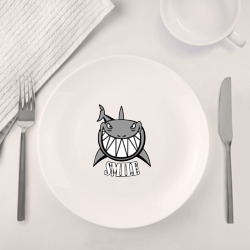 Набор: тарелка + кружка Акула улыбается - фото 2