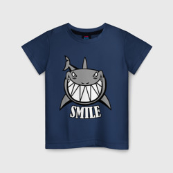 Детская футболка хлопок Акула улыбается