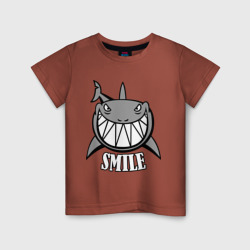 Детская футболка хлопок Акула улыбается