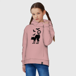 Детское худи Oversize хлопок Кот и летучие мыши - фото 2