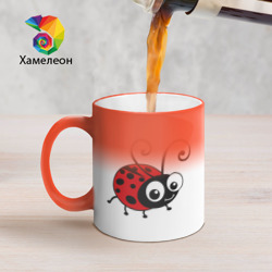 Кружка хамелеон Божья коровка