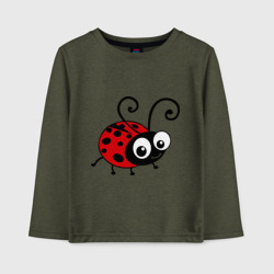 Детский лонгслив хлопок Божья коровка
