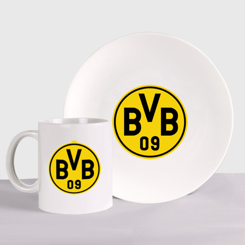 Набор тарелка с кружкой Borussia Dortmund