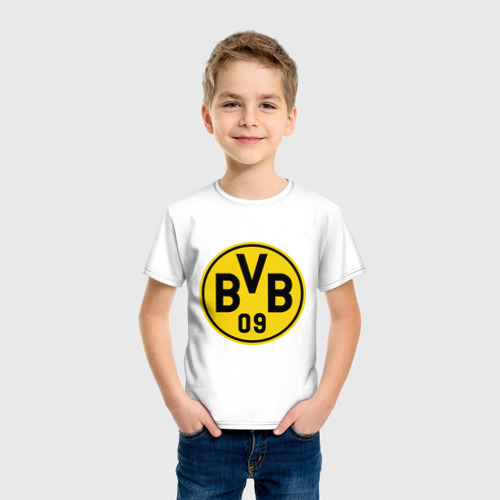 Детская футболка хлопок Borussia Dortmund, цвет белый - фото 3