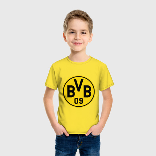 Детская футболка хлопок Borussia Dortmund, цвет желтый - фото 3