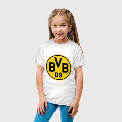 Детская футболка хлопок Borussia Dortmund, цвет белый - фото 5