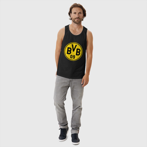 Мужская майка хлопок Borussia Dortmund, цвет черный - фото 5