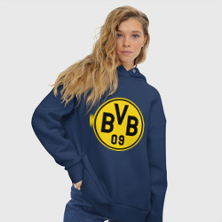 Женское худи Oversize хлопок Borussia Dortmund - фото 2