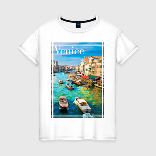 Женская футболка хлопок Венеция, цвет белый
