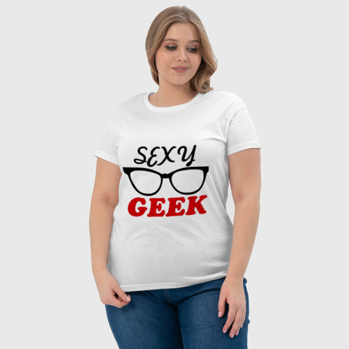 Женская футболка хлопок sexy geek - фото 6