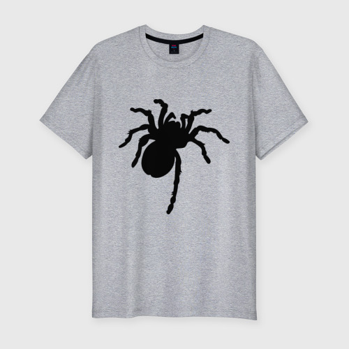 Мужская футболка хлопок Slim Паук spider, цвет меланж