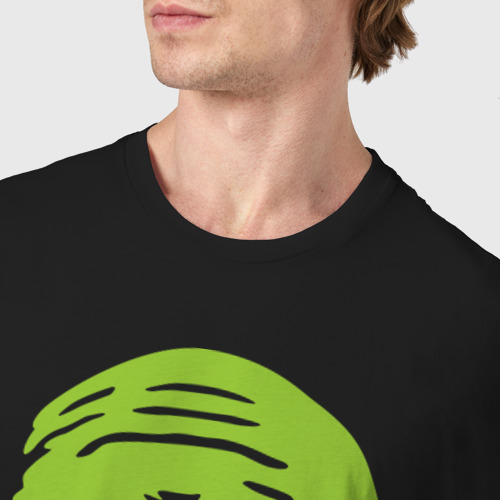 Мужская футболка хлопок Лицо зомби, цвет черный - фото 6