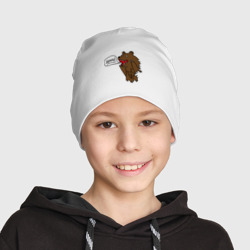 Детская шапка демисезонная Медведь качок дрищ - фото 2