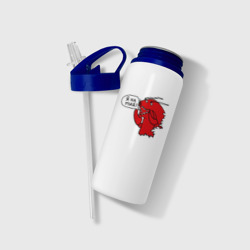 Бутылка для воды с трубочкой Рак на миде Дота - фото 2