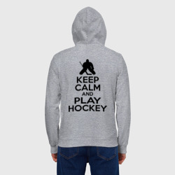 Мужская толстовка на молнии хлопок Keep calm and play hockey - фото 2