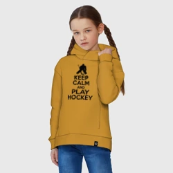 Детское худи Oversize хлопок Keep calm and play hockey - фото 2