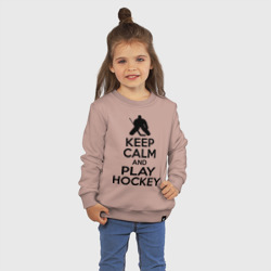 Детский свитшот хлопок Keep calm and play hockey - фото 2