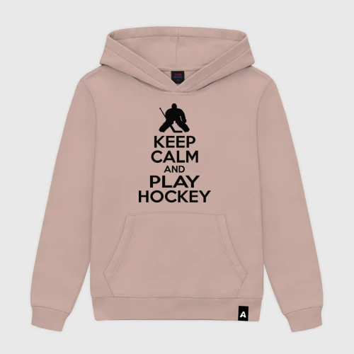 Мужская толстовка хлопок Keep calm and play hockey