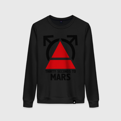 Женский свитшот хлопок Thirty Seconds To Mars, цвет черный