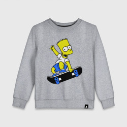 Детский свитшот хлопок Барт на скейте