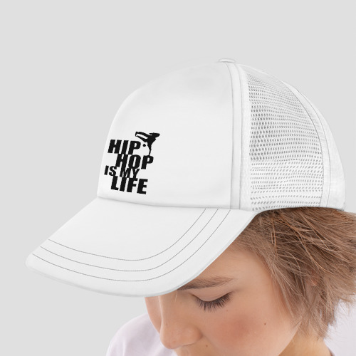 Детская кепка тракер Hip hop is my life, цвет белый - фото 4