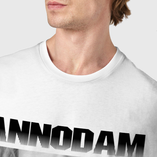 Мужская футболка хлопок Annodam, цвет белый - фото 6